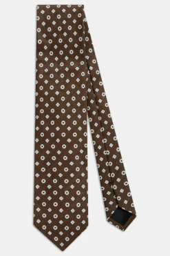 Floral Pattern Linen Tie