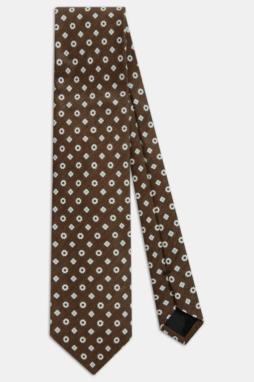 Floral Pattern Linen Tie