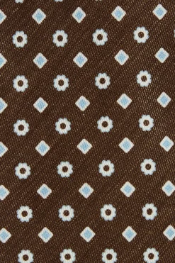 Floral Pattern Linen Tie