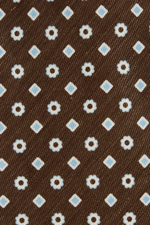 Floral Pattern Linen Tie