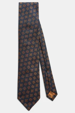 7-Fold Tile Pattern Silk Tie