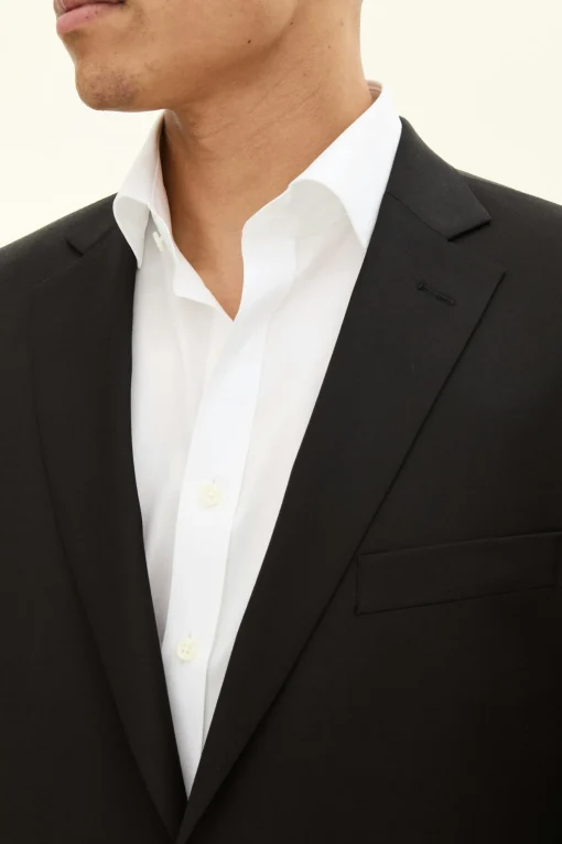 Generous Fit Microstructure Blazer