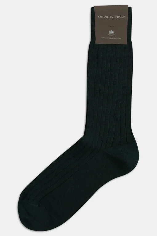 Mid-length Ribbed Wool Stretch Socks