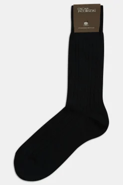 Mid-length Ribbed Wool Stretch Socks
