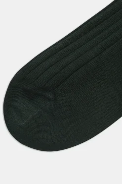 Mid-length Ribbed Wool Stretch Socks