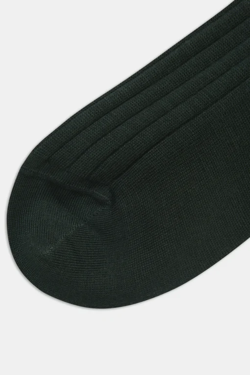 Mid-length Ribbed Wool Stretch Socks