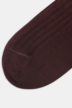 Mid-length Ribbed Wool Stretch Socks