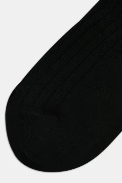 Mid-length Ribbed Wool Stretch Socks