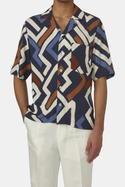 Regular Fit Bowling Collar Shirt