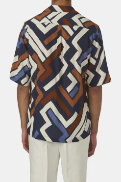 Regular Fit Bowling Collar Shirt