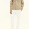 Regular Fit Brushed Cotton Twill Overshirt