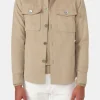 Regular Fit Brushed Twill Overshirt