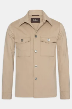 Regular Fit Brushed Twill Overshirt