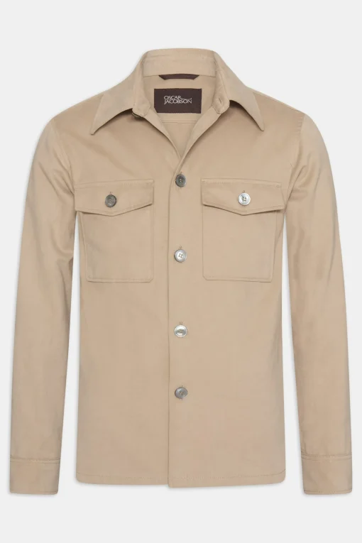 Regular Fit Brushed Twill Overshirt