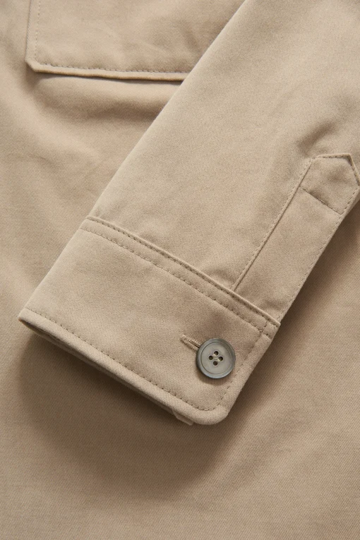 Regular Fit Brushed Twill Overshirt