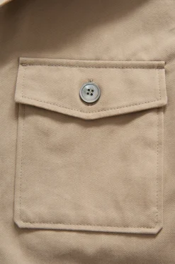 Regular Fit Brushed Twill Overshirt
