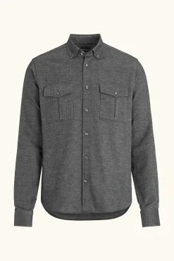 Regular Fit Button Down Cotton Twill Shirt