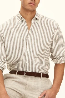 Regular Fit Button Down Linen Shirt
