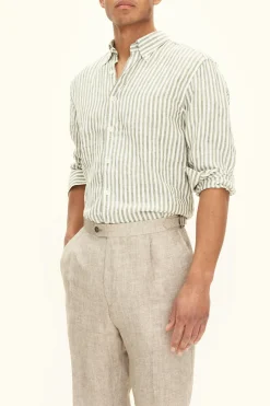 Regular Fit Button Down Linen Shirt