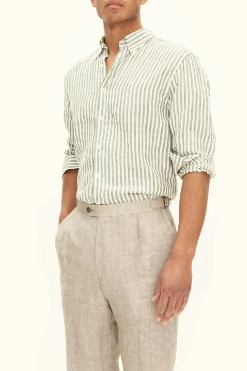 Regular Fit Button Down Linen Shirt