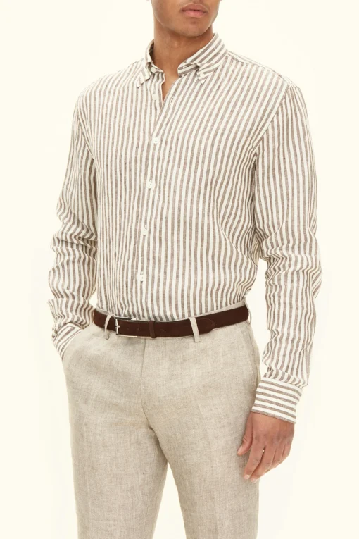 Regular Fit Button Down Linen Shirt