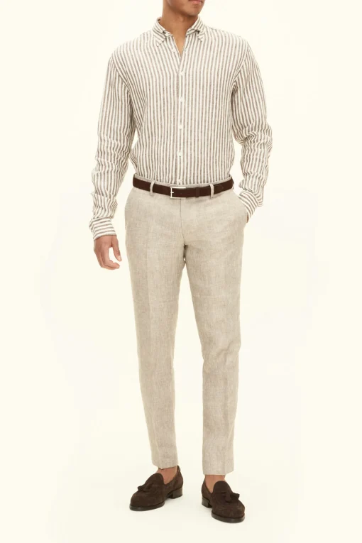 Regular Fit Button Down Linen Shirt
