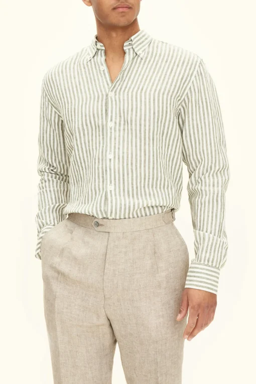Regular Fit Button Down Linen Shirt