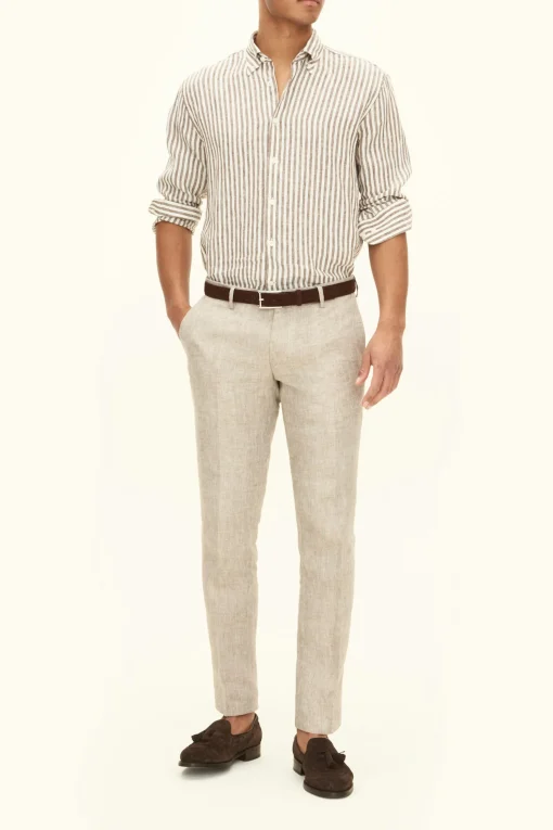 Regular Fit Button Down Linen Shirt