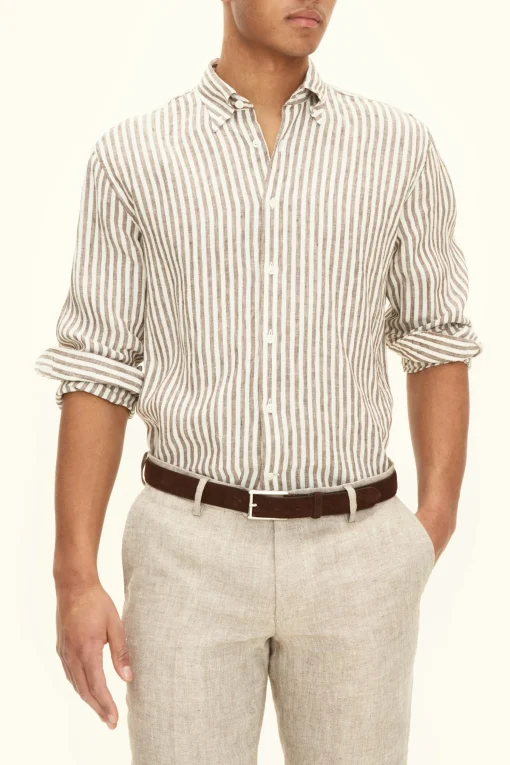 Regular Fit Button Down Linen Shirt