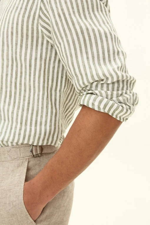 Regular Fit Button Down Linen Shirt