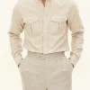 Regular Fit Button Down Twill Shirt