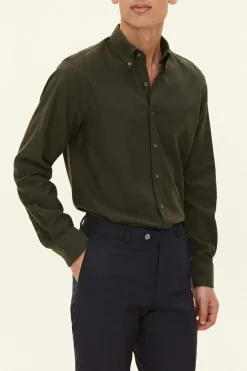Regular Fit Button Down Twill Shirt