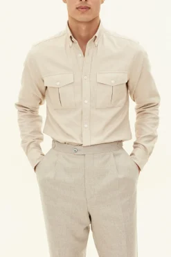 Regular Fit Button Down Twill Shirt