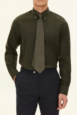Regular Fit Button Down Twill Shirt