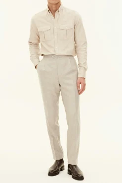Regular Fit Button Down Twill Shirt