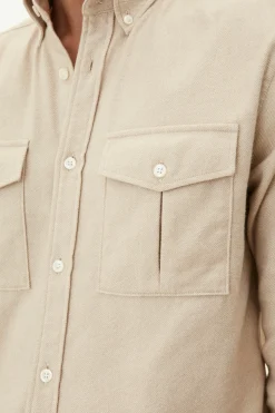 Regular Fit Button Down Twill Shirt