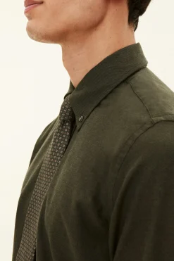 Regular Fit Button Down Twill Shirt