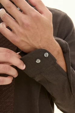 Regular Fit Button Down Twill Shirt