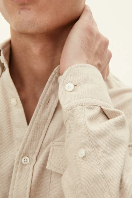 Regular Fit Button Down Twill Shirt