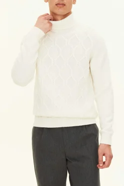 Regular Fit Cable Knit Rollneck