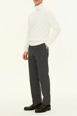 Regular Fit Cable Knit Rollneck