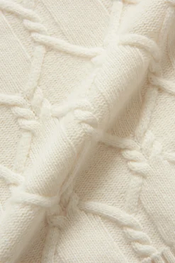 Regular Fit Cable Knit Rollneck