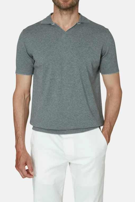 Regular Fit Contrast Knit Poloshirt