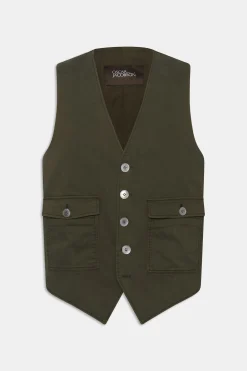 Regular Fit Cotton Stretch Waistcoat