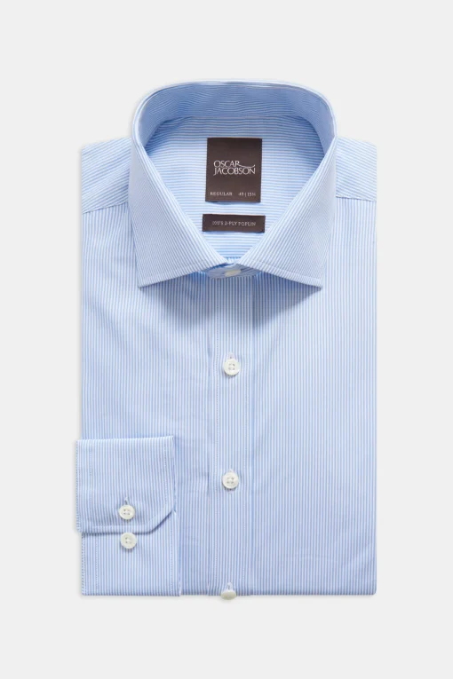 Regular Fit Cut Away Poplin Shirt