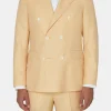 Regular Fit Double Breasted Microstructure Blazer