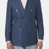 Regular Fit Double Breasted Microstructure Blazer