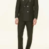 Regular Fit Double Breasted Flannel Suit