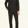 Regular Fit Double Breasted Microstructure Suit