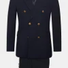 Regular Fit Double Breasted Tropical Wool Suit